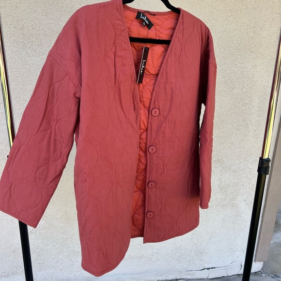 Lulus Rusty Rose Quilted Jacket - Picture 3 of 5